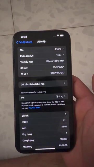 Apple iPhone 13 Pro Max 128GB Xanh. Mua bán Điện thoại tại Thành phố Trà Vinh Trà Vinh được đăng bởi Polo hình 1