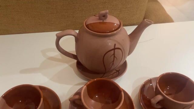 Bộ ấm trà Gốm Nâu đất 7 món Lá. Mua bán Nội thất, đồ gia dụng khác tại Quận 8 Tp Hồ Chí Minh được đăng bởi May Vu hình 1