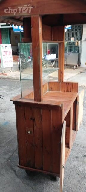 Xe trà sữa Gỗ Nâu gỗ 210cm. Mua bán Tủ, kệ gia đình tại Quận Tân Phú Tp Hồ Chí Minh được đăng bởi Tài lê hình 1