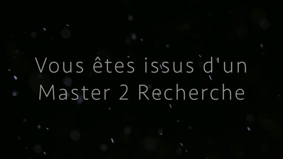 Master 2 Recherche en Sciences, Sciences humaines et Lettres