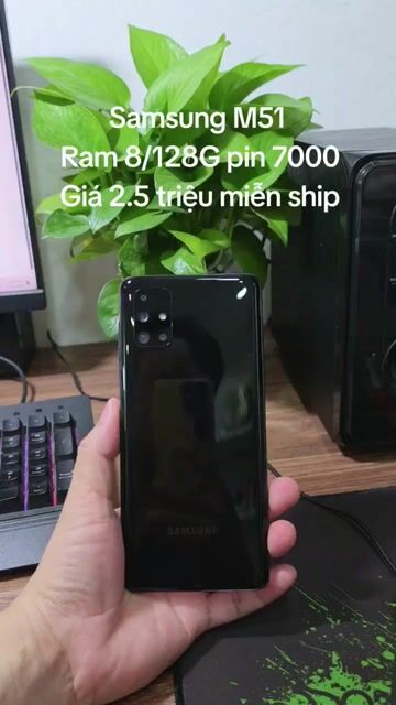 Samsung M51 128GB pin 7000mah, màn zin mượt. Mua bán Điện thoại tại Quận Hà Đông Hà Nội được đăng bởi Shop Điện Thoại Cũ Zin hình 1