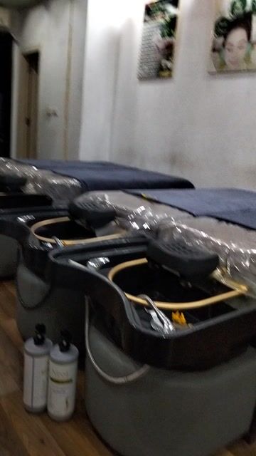 Giường gội Spa Salon Vải Kim loại Xám Đen. Mua bán Giường, chăn ga gối nệm tại Quận Hà Đông Hà Nội được đăng bởi Việt Phan hình 1