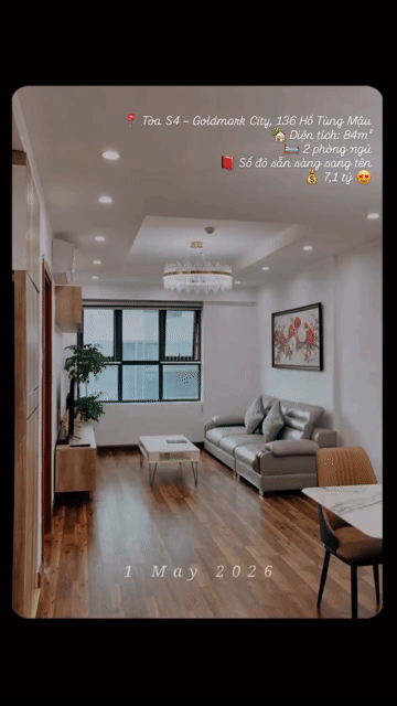 Mua bán Căn hộ Chung cư Goldmark City Quận Bắc Từ Liêm Hà Nội diện tích 84 m² giá 7,1 tỷ