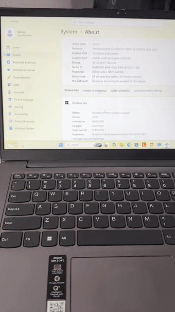 Lenovo Ideapad i5-1155G7 16G/512Gb. Mua bán Laptop tại Quận Nam Từ Liêm Hà Nội được đăng bởi Hoàng Đức Anh Tú hình 1