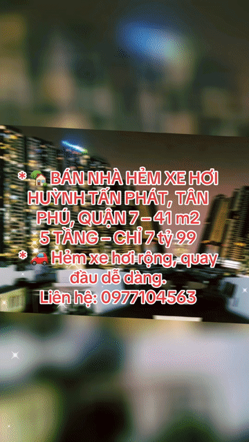 Mua bán Nhà ở Quận 7 Tp Hồ Chí Minh diện tích 41 m² giá 7,999 tỷ
