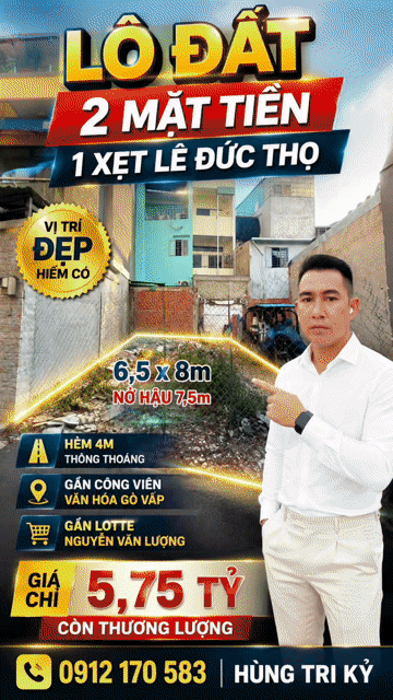 Mua bán Đất Quận Gò Vấp Tp Hồ Chí Minh diện tích 53 m² giá 5,75 tỷ