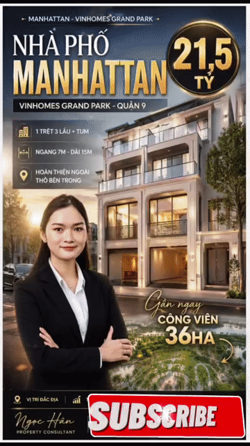 Mua bán Nhà ở The Manhattan - Vinhomes Grand Park Thành phố Thủ Đức Tp Hồ Chí Minh diện tích 105 m² giá 21,5 tỷ