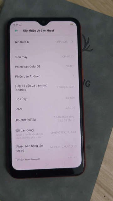 Oppo A1k 32GB Đỏ (đã qua sử dụng). Mua bán Điện thoại tại Quận 8 Tp Hồ Chí Minh được đăng bởi htc hình 1