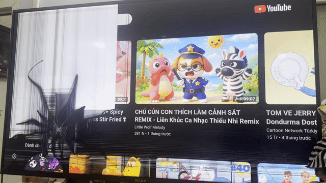 Tivi Sony 56 inch mất 1/3 màn hình. Mua bán Tivi, Âm thanh tại Quận 11 Tp Hồ Chí Minh được đăng bởi Trương Thảo Hương hình 1