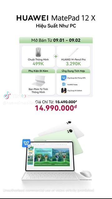 Huawei MatePad 12 X Trắng. Mua bán Máy tính bảng tại Quận 10 Tp Hồ Chí Minh được đăng bởi Huawei Sài gòn hình 1