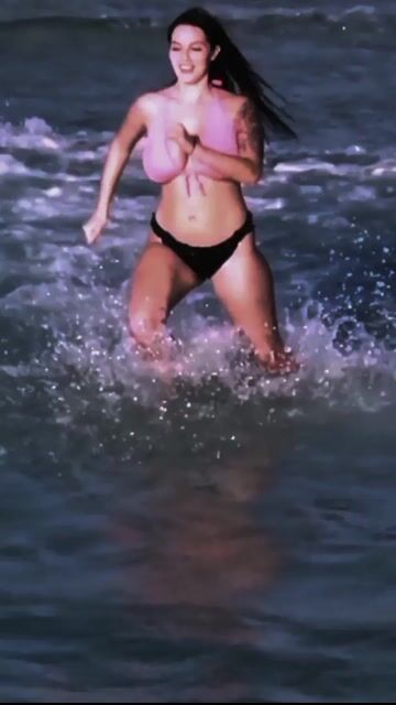 Covered bikini in ocean