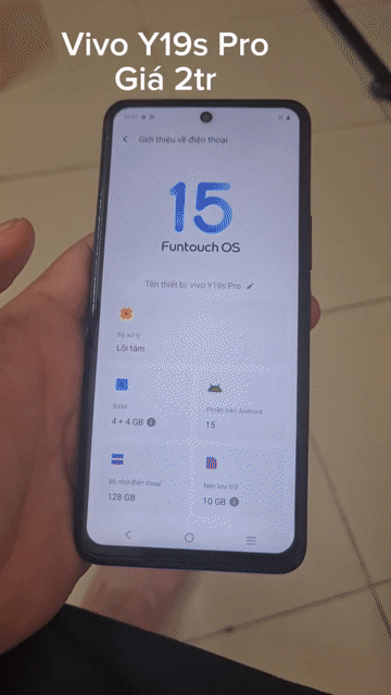 Vivo Y19s Pro 4GB/128GB Xám . Mua bán Điện thoại tại Quận 6 Tp Hồ Chí Minh được đăng bởi Nguyễn Trọng Phú Cường hình 1