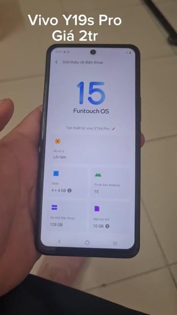 Vivo Y19s Pro 4GB/128GB Xám . Mua bán Điện thoại tại Quận 6 Tp Hồ Chí Minh được đăng bởi Nguyễn Trọng Phú Cường hình 1