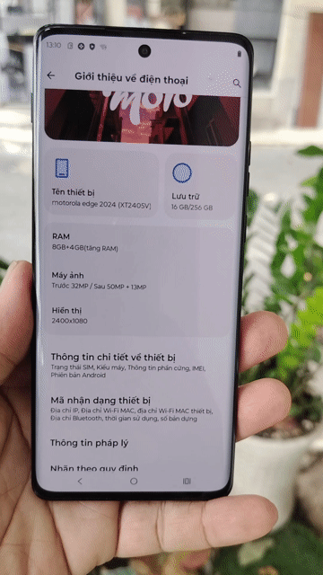Motorola Edge 2024 8GB/256GB Đen. Mua bán Điện thoại tại Quận Gò Vấp Tp Hồ Chí Minh được đăng bởi Thanh Tùng hình 1