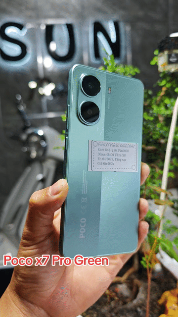 POCO X7 Pro Green R8+256 Dimen8400Ultra P6000 NFC. Mua bán Điện thoại tại Huyện Trảng Bàng Tây Ninh được đăng bởi Sun Mobile Shop Điện Thoại Trảng Bàng Tây Ninh 01 hình 1