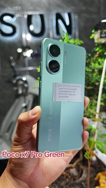 POCO X7 Pro Green R8+256 Dimen8400Ultra P6000 NFC. Mua bán Điện thoại tại Huyện Trảng Bàng Tây Ninh được đăng bởi Sun Mobile Shop Điện Thoại Trảng Bàng Tây Ninh 01 hình 1