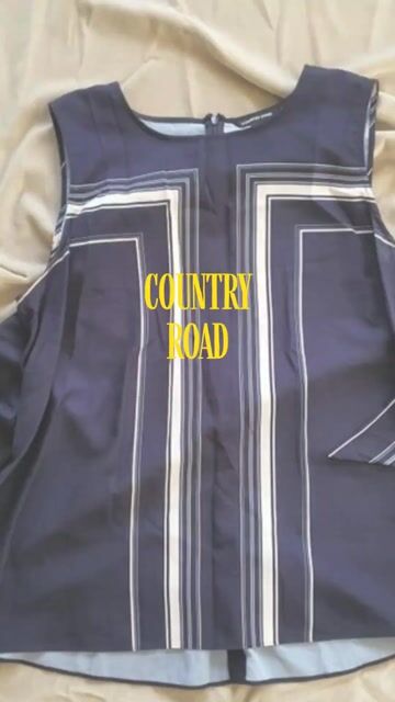 Country Road sleeveless navy summer top