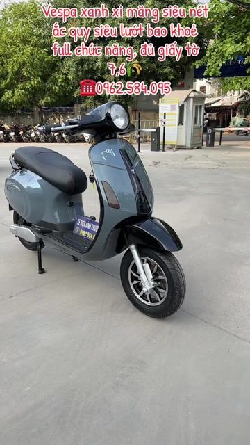 Xe máy điện Vespa Xám xanh. Mua bán Xe máy tại Quận Bắc Từ Liêm Hà Nội được đăng bởi Xe điện Bình Phương hình 1