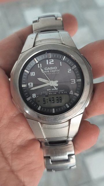 Casio Wave Ceptor Năng lượng mặt trời Bạc 42mm. Mua bán Đồng hồ tại Thành phố Huế Thừa Thiên Huế được đăng bởi Shop LucyHoang hình 1