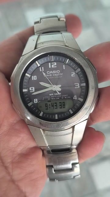 Casio Wave Ceptor Năng lượng mặt trời Bạc 42mm. Mua bán Đồng hồ tại Thành phố Huế Thừa Thiên Huế được đăng bởi Shop LucyHoang hình 1