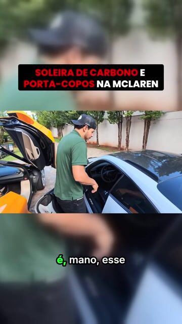 SOLEIRA DE CARBONO E PORTA-COPOS NA MCLAREN