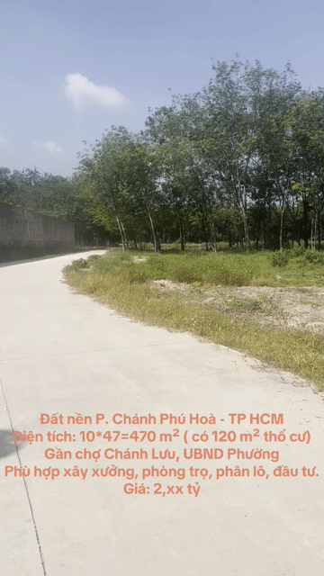 Mua bán Đất Thị xã Bến Cát Bình Dương diện tích 470 m² giá 2,15 tỷ