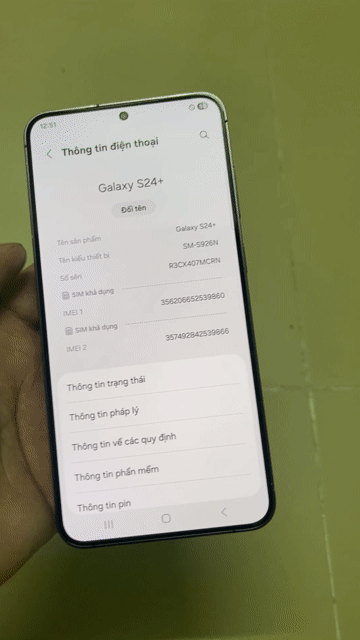 Samsung Galaxy S24+ 256GB Xám. Mua bán Điện thoại tại Quận 7 Tp Hồ Chí Minh được đăng bởi Anh Đại hình 1