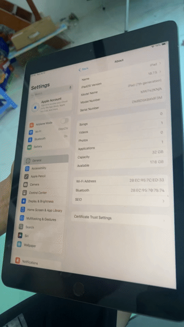 Apple iPad Gen 7 32GB_Xám. Mua bán Máy tính bảng tại Quận Cầu Giấy Hà Nội được đăng bởi Huyền Mai hình 1
