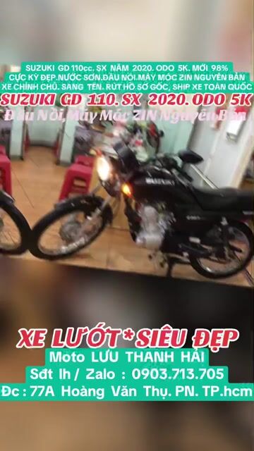 SUZUKI GD 110.SX 2020.ODO  5K. MỚI 98%.MÁY MÓC ZIN. Mua bán Xe máy tại Quận Phú Nhuận Tp Hồ Chí Minh được đăng bởi MOTO LUU THANH HAI  77A hình 1