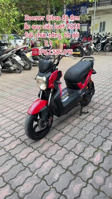 Xe máy điện Dibao Zoômer Đỏ đen. Mua bán Xe điện tại Quận Bắc Từ Liêm Hà Nội được đăng bởi Xe điện Bình Phương hình 1