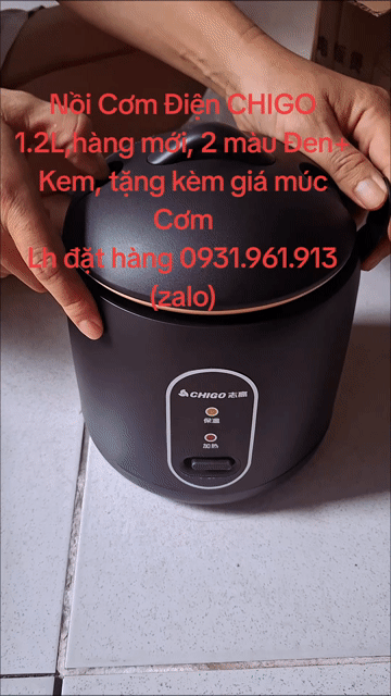 Nồi cơm điện CHIGO 1.2L Đen Đá Ceramic Chống dính. Mua bán Bếp, lò, đồ điện nhà bếp tại Huyện Hóc Môn Tp Hồ Chí Minh được đăng bởi Hồ Đăng  hình 1