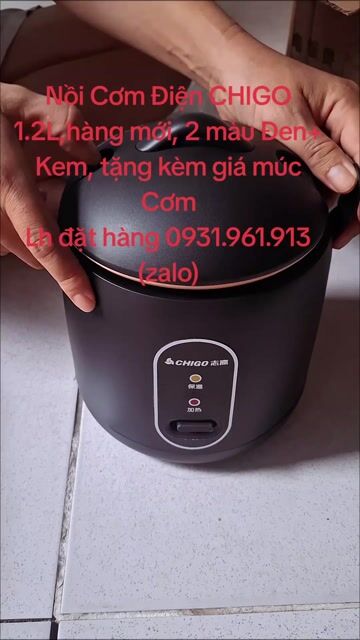 Nồi cơm điện CHIGO 1.2L Đen Đá Ceramic Chống dính. Mua bán Bếp, lò, đồ điện nhà bếp tại Huyện Hóc Môn Tp Hồ Chí Minh được đăng bởi Hồ Đăng  hình 1