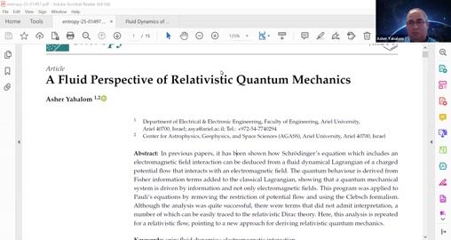 A Fluid Perspective of Relativistic Quantum Mechanics