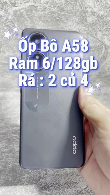 Oppo A58 128GB Đen 6GB. Mua bán Điện thoại tại Quận 4 Tp Hồ Chí Minh được đăng bởi Tuấn hình 1
