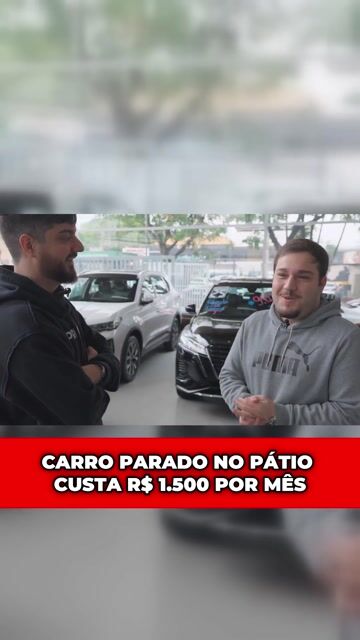 Carro parado no pátio custa R$ 1.500 por mês