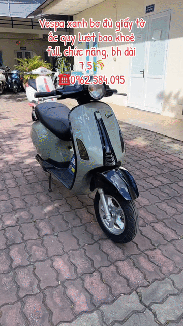 Xe máy điện Vespa Xanh bơ 40-50km. Mua bán Xe máy tại Quận Cầu Giấy Hà Nội được đăng bởi Xe điện Bình Phương hình 1