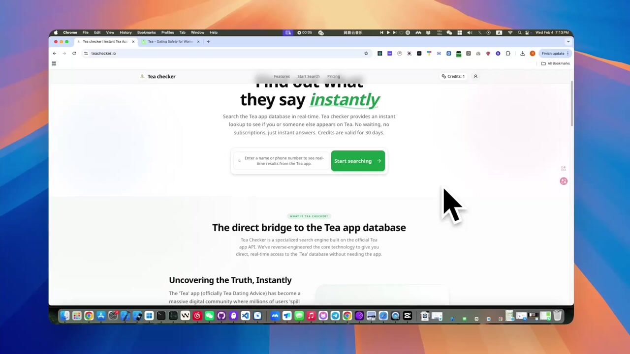 Tea Checker demo preview