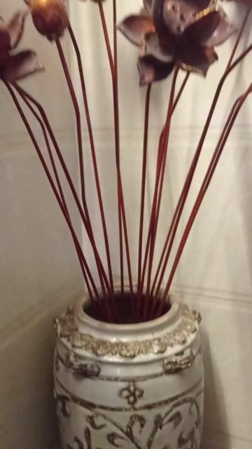 Lọ hoa gỗ sơn thiếp 40cm. Mua bán Cây cảnh, đồ trang trí tại Quận Hoàng Mai Hà Nội được đăng bởi Trường hình 1