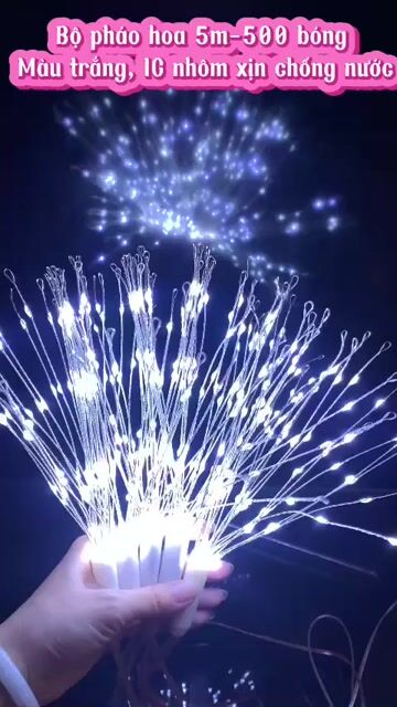 Đèn pháo hoa màu trắng 5 chùm 500 bóng giá sỉ 280k. Mua bán Đèn tại Quận Bình Tân Tp Hồ Chí Minh được đăng bởi CTY TNHH LED PHÚC QUANG hình 1
