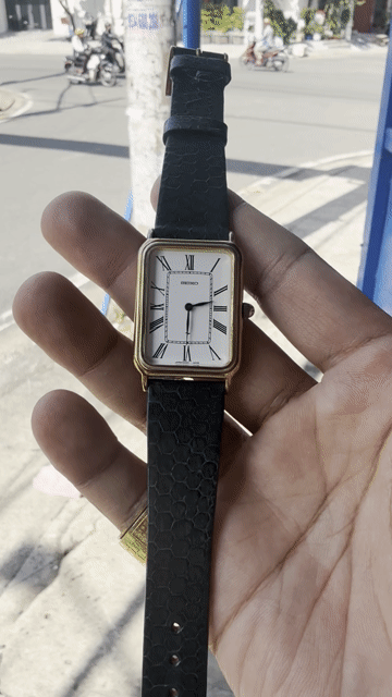 Đồng hồ Seiko Chariot Tank Cơ 1975 Dây da Xanh lá. Mua bán Đồng hồ tại Quận 6 Tp Hồ Chí Minh được đăng bởi Minh Huế hình 1