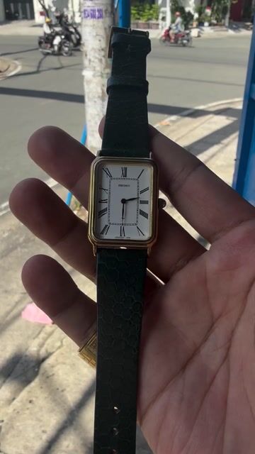 Đồng hồ Seiko Chariot Tank Cơ 1975 Dây da Xanh lá. Mua bán Đồng hồ tại Quận 6 Tp Hồ Chí Minh được đăng bởi Minh Huế hình 1