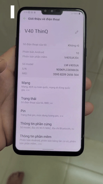 LG V40 ThinQ 64GB Đen Hàn Quốc. Mua bán Điện thoại tại Quận 6 Tp Hồ Chí Minh được đăng bởi Nguyễn Trọng Phú Cường hình 1