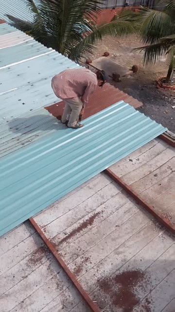 Dịch vụ thi công mái tôn khung thép. Dịch vụ tại Thành phố Dĩ An Bình Dương được đăng bởi Cơ khí Tấn Vũ  hình 1