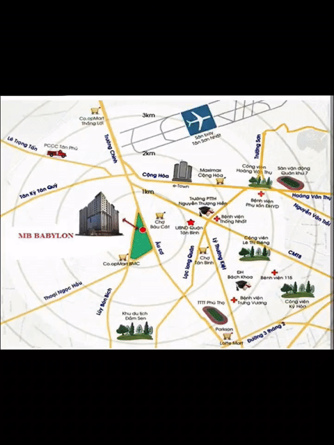 Cho thuê Căn hộ Chung cư Investco Babylon Quận Tân Phú Tp Hồ Chí Minh diện tích 78 m² giá 11 triệu/tháng