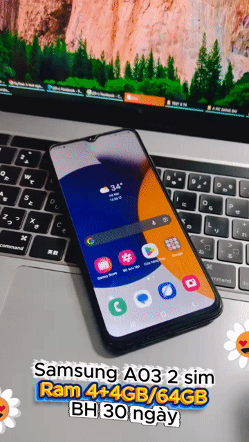 Samsung A03 4GB/64GB Đen shipcod 0 cọc. Mua bán Điện thoại tại Thành phố Bến Tre Bến Tre được đăng bởi TN Store hình 1