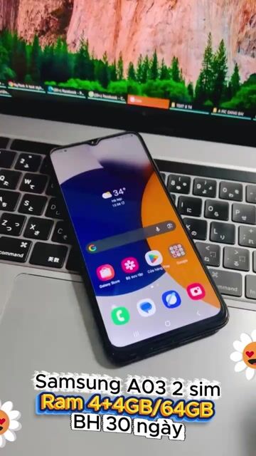 Samsung A03 4GB/64GB Đen shipcod 0 cọc. Mua bán Điện thoại tại Thành phố Bến Tre Bến Tre được đăng bởi TN Store hình 1