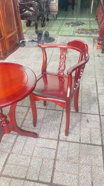 Bộ bàn ghế Gỗ Nâu đỏ. Mua bán Bàn ghế tại Thành phố Tây Ninh Tây Ninh được đăng bởi  Ngân Gỗ Tây Ninh  hình 1