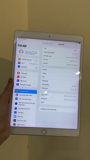 Apple iPad Pro 10.5 64GB Wifi Vàng. Mua bán Máy tính bảng tại Quận Hoàng Mai Hà Nội được đăng bởi Ly Ly hình 1