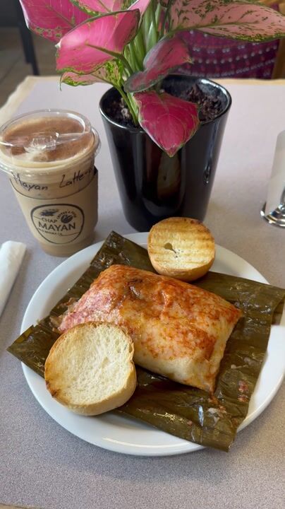 Mayan Latte & Tamal Chapin for Breakfast  #WhattaEat 