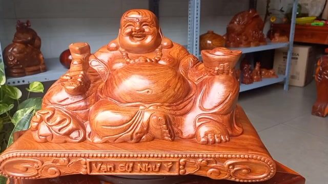 Tượng Di Lặc Ngồi Đế Vạn Sự Như Ý. Mua bán Đồ sưu tầm, đồ cổ tại Quận 12 Tp Hồ Chí Minh được đăng bởi Đồ Gỗ Quí Hằng hình 1